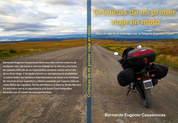Libro "Crónicas de mi primer viaje en moto" cubierta