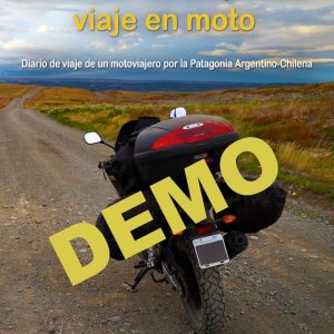 Tapa DEMO libro "Crónicas de mi primer viaje en moto"