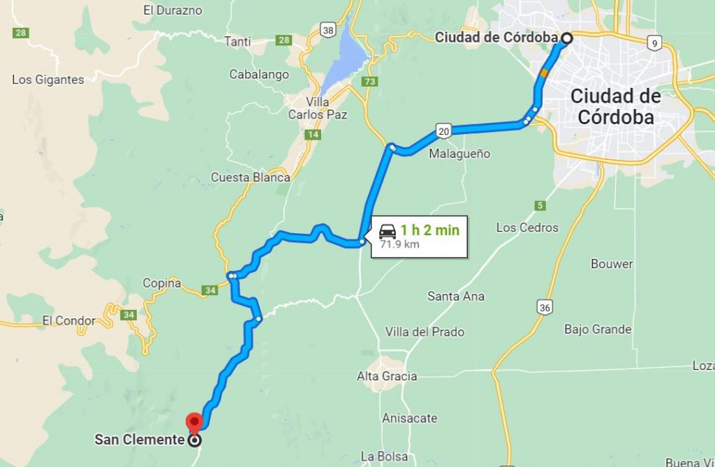 Mapa Córdoba - San Clemente