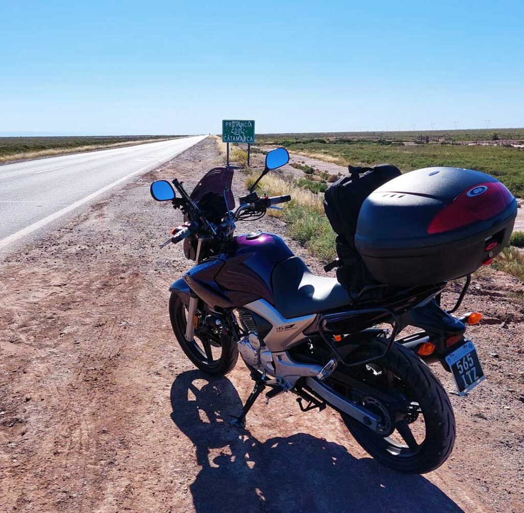Limite provincial Córdoba - Catamarca - Ruta 60 - Yamaha Fazer YS250